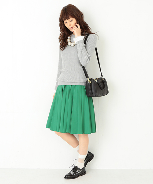 Ray BEAMS（レイビームス）の「Ray BEAMS / タフタプリーツ スカート（スカート・レディース・ブラック/グリーン/バイオレット・0/1）」の18枚目の写真