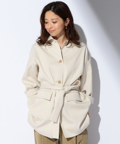 デミルクスビームス　サファリジャケット Demi-Luxe BEAMS(デミルクスビームス) 20SS ライト サファリ