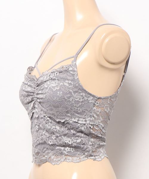 ENVYM（アンビー）の「レースタイトキャミ（キャミソール・レディース・ホワイト/ブラック/ベージュ/グレー/カーキ/ピンク・FREE）」の7枚目の写真