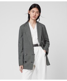 ALLSAINTS WOMENS�i�I�[���Z�C���c�@�E�B�����Y�j�́uHELEI CHECK BLAZER | �w���C �`�F�b�N �u���U�[�i�e�[���[�h�W���P�b�g�j�v