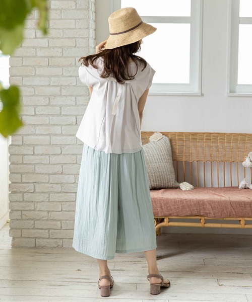 12Twelve Agenda(トゥエルブ アジェンダ)の「パウダーサテンドロストワイドパンツ(その他パンツ・レディース・グレイッシュベージュ/カーキ/ミント/ブラウン・M)」の12枚目の写真