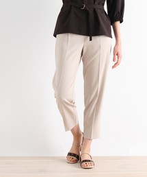 【S-LL】接触冷感/防シワ/毛玉になりにくい/洗えるクロップドテーパードパンツ