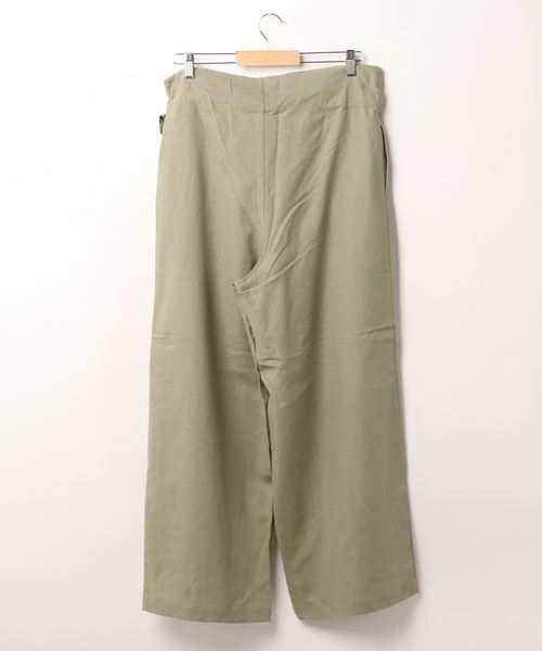 KOBE LETTUCE（コウベレタス）の「ウエストリボンハイウエストリネンラップワイドパンツ（その他パンツ・レディース・オリーブ/アイボリー/ブラウン系その他・FREE）」の15枚目の写真