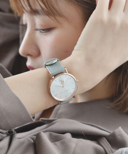 U.S. POLO ASSN.(ユーエスポロアッスン)の「【U.S. POLO ASSN.】ユーエスポロアッスン 腕時計 US-1F ペールカラー 36mm クォーツ(アナログ腕時計・レディース・ライトブルー/グレイッシュベージュ/ベビーピンク・FREE)」の4枚目の写真