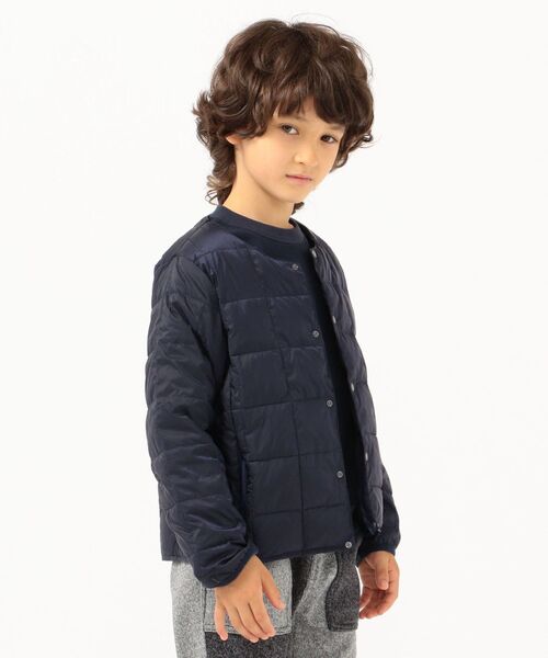 TAION（タイオン）の「【WEB限定】TAION:キッズ ダウン ジャケット(100～140cm)（ダウンジャケット/コート・キッズ・ライトブルー/ブラック/ベージュ/ネイビー/オレンジ/グリーン/ライトグリーン/グレー/イエロー・100/110/120/130/140）」の7枚目の写真