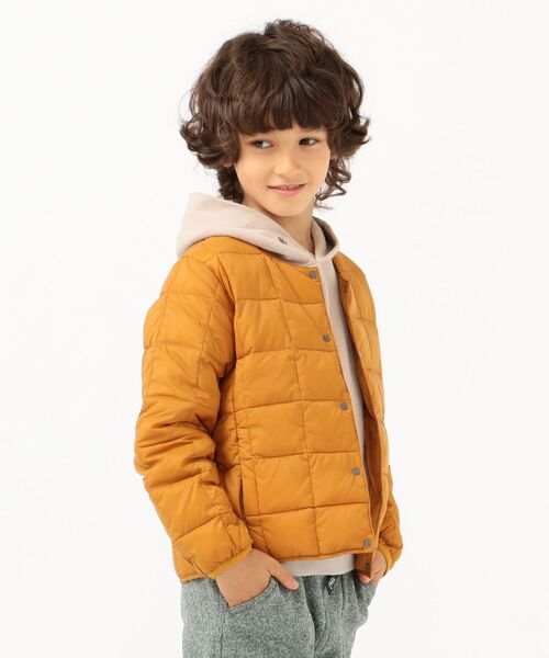 TAION（タイオン）の「【WEB限定】TAION:キッズ ダウン ジャケット(100～140cm)（ダウンジャケット/コート・キッズ・ライトブルー/ブラック/ベージュ/ネイビー/オレンジ/グリーン/ライトグリーン/グレー/イエロー・100/110/120/130/140）」の9枚目の写真