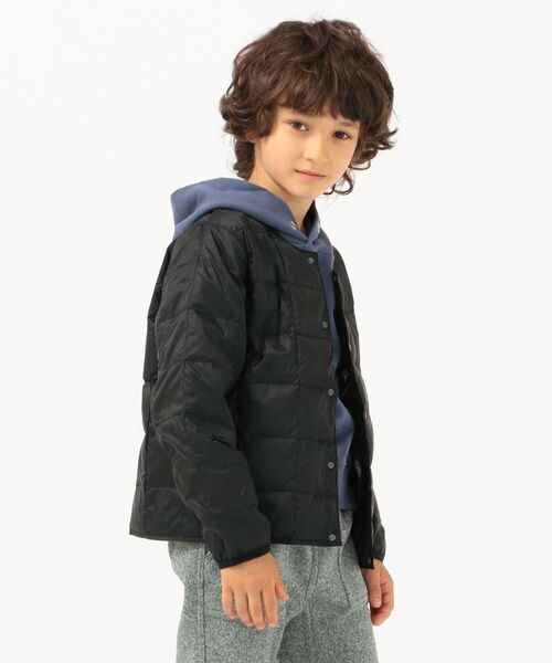 TAION（タイオン）の「【WEB限定】TAION:キッズ ダウン ジャケット(100～140cm)（ダウンジャケット/コート・キッズ・ライトブルー/ブラック/ベージュ/ネイビー/オレンジ/グリーン/ライトグリーン/グレー/イエロー・100/110/120/130/140）」の2枚目の写真