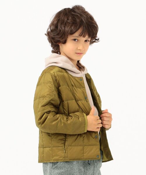 TAION（タイオン）の「【WEB限定】TAION:キッズ ダウン ジャケット(100～140cm)（ダウンジャケット/コート・キッズ・ライトブルー/ブラック/ベージュ/ネイビー/オレンジ/グリーン/ライトグリーン/グレー/イエロー・100/110/120/130/140）」の11枚目の写真