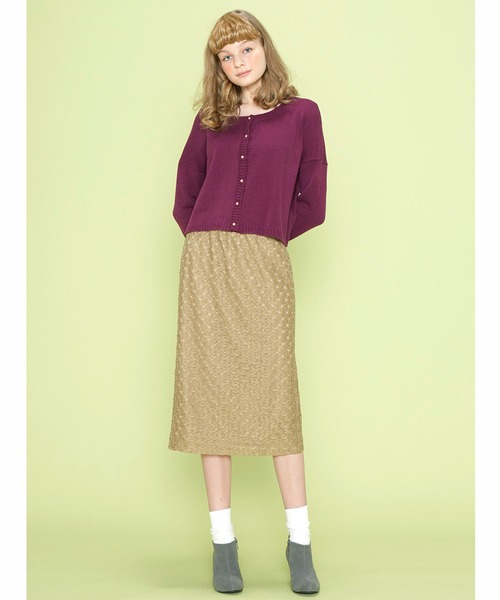 シロップ．（シロップ．）の「ボタンがかわいいニットカーディガン（カーディガン/ボレロ・レディース・ブルー/パープル・MEDIUM/XX-LARGE/SMALL/LARGE/X-LARGE）」の7枚目の写真