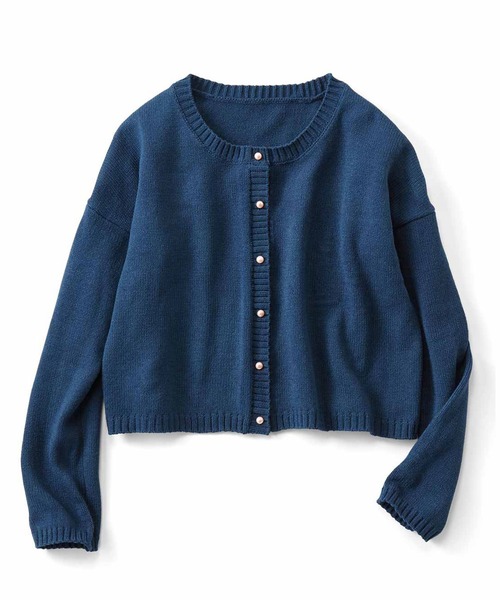 シロップ．（シロップ．）の「ボタンがかわいいニットカーディガン（カーディガン/ボレロ・レディース・ブルー/パープル・MEDIUM/XX-LARGE/SMALL/LARGE/X-LARGE）」の11枚目の写真