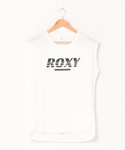 ROXY(ロキシー)の「EST.1990 ROXY/ロキシー タンクトップ ノースリーブ フィットネス ジム ヨガ ランニング ルームウェア・ワンマイルウェアにも(Tシャツ/カットソー・レディース・パープル/ブラック/ホワイト・SMALL/LARGE/MEDIUM)」の5枚目の写真