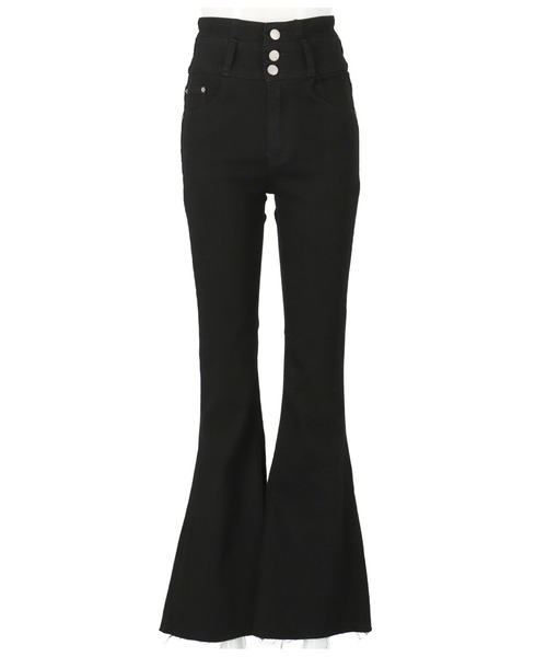 ANAP(アナップ)の「ハイウエストストレッチデニムフレアパンツ(デニムパンツ・レディース・ブラック/ブルー/スミクロ/ライトブルー・S/M/L)」の14枚目の写真