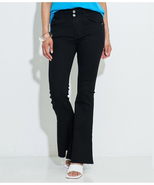 ANAP(アナップ)の「ハイウエストストレッチデニムフレアパンツ(デニムパンツ・レディース・ブラック/ブルー/スミクロ/ライトブルー・S/M/L)」の18枚目の写真