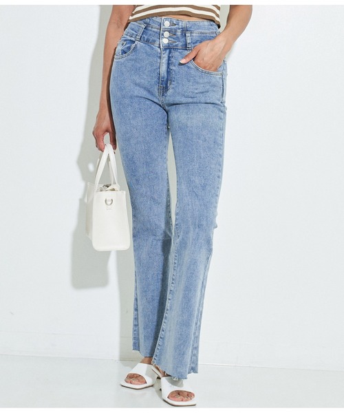 ANAP(アナップ)の「ハイウエストストレッチデニムフレアパンツ(デニムパンツ・レディース・ブラック/ブルー/スミクロ/ライトブルー・S/M/L)」の20枚目の写真