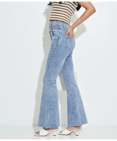 ANAP(アナップ)の「ハイウエストストレッチデニムフレアパンツ(デニムパンツ・レディース・ブラック/ブルー/スミクロ/ライトブルー・S/M/L)」の21枚目の写真