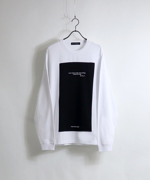 Confirm(コンファーム)の「Confirm / コンファーム ボックス切り替えビッグロンT(Tシャツ/カットソー・メンズ・ブラック/ホワイト/ホワイト系その他・FREE)」の1枚目の写真