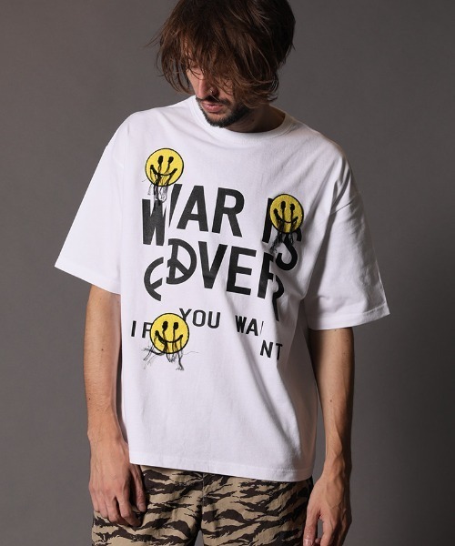 STUD MUFFIN（スタッドマフィン）の「mt6860-5.6OZコットン天竺 ラバーPT&サガラワッペン　ビックシルエット Tシャツ（Tシャツ/カットソー・メンズ・カーキ/ホワイト/ブラック・4/3/2）」の6枚目の写真