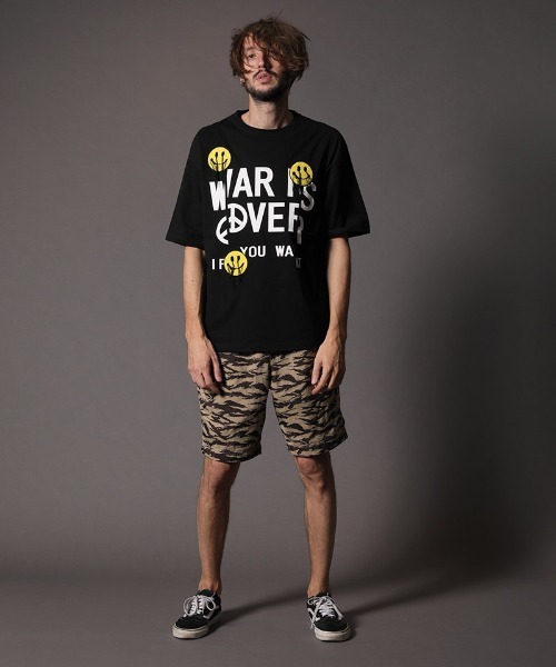 STUD MUFFIN（スタッドマフィン）の「mt6860-5.6OZコットン天竺 ラバーPT&サガラワッペン　ビックシルエット Tシャツ（Tシャツ/カットソー・メンズ・カーキ/ホワイト/ブラック・4/3/2）」の16枚目の写真