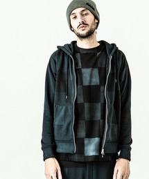 ACANTHUS（アカンサス）の「ACANTHUS：Patchwork/Splash Freedom Sleeve Zip-up Parka（パーカー）」