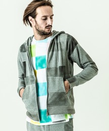 ACANTHUS（アカンサス）の「ACANTHUS：Patchwork/Splash Freedom Sleeve Zip-up Parka（パーカー）」