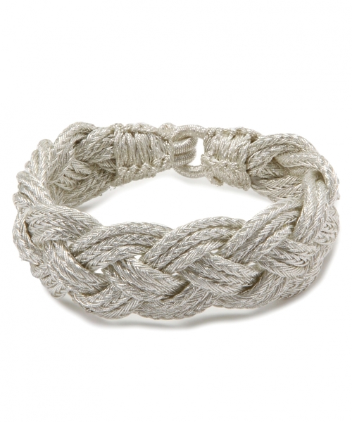 BEAUTY&YOUTH UNITED ARROWS(ビューティーアンドユースユナイテッドアローズ)の「BYSF Fatima Morocco 編みこみブレスレット M(ブレスレット・レディース・ゴールド/シルバー・フリー)」の2枚目の写真