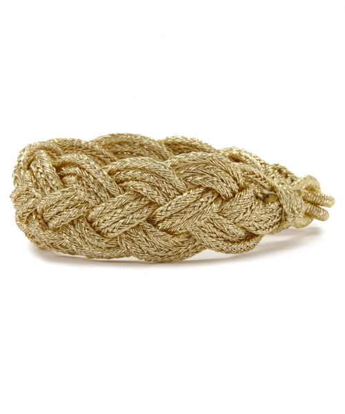 BEAUTY&YOUTH UNITED ARROWS(ビューティーアンドユースユナイテッドアローズ)の「BYSF Fatima Morocco 編みこみブレスレット M(ブレスレット・レディース・ゴールド/シルバー・フリー)」の4枚目の写真