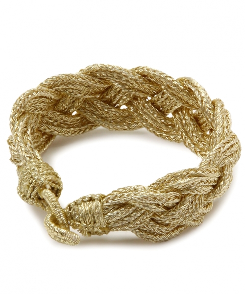 BEAUTY&YOUTH UNITED ARROWS(ビューティーアンドユースユナイテッドアローズ)の「BYSF Fatima Morocco 編みこみブレスレット M(ブレスレット・レディース・ゴールド/シルバー・フリー)」の5枚目の写真