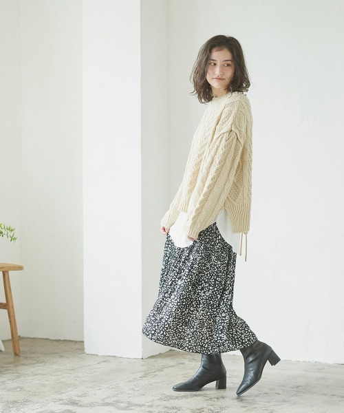 LIPSTAR（リップスター）の「レオパードケシプリーツスカート（スカート・レディース・アイボリー/ブラック系その他/グリーン系その他・M）」の21枚目の写真