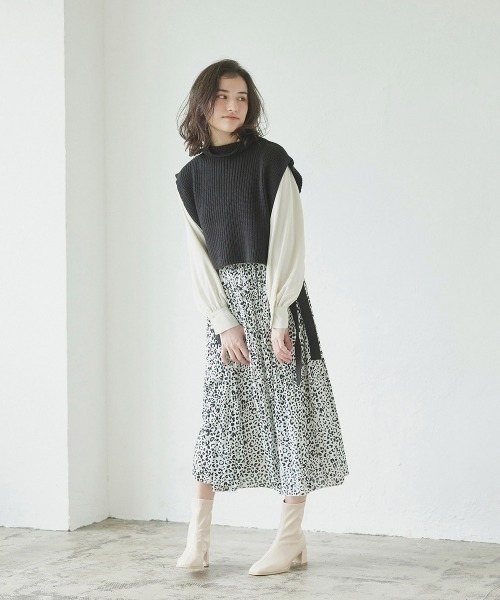 LIPSTAR（リップスター）の「レオパードケシプリーツスカート（スカート・レディース・アイボリー/ブラック系その他/グリーン系その他・M）」の16枚目の写真