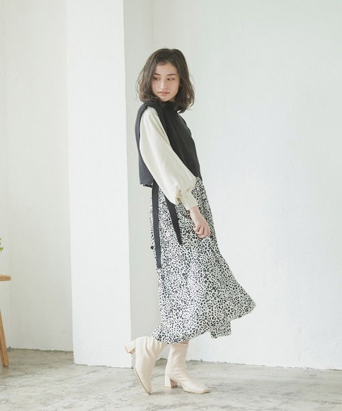 LIPSTAR（リップスター）の「レオパードケシプリーツスカート（スカート・レディース・アイボリー/ブラック系その他/グリーン系その他・M）」の19枚目の写真