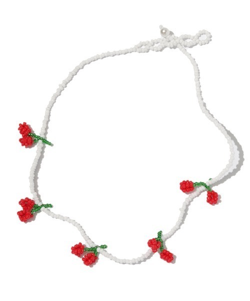 Spinns スピンズ の チェリーデザインビーズネックレス ネックレス Wear