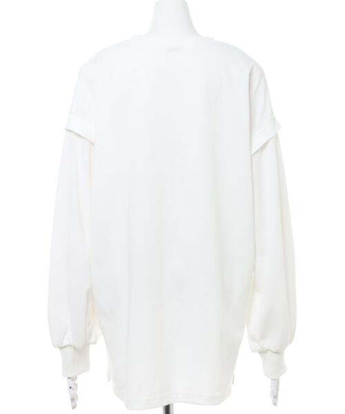 INGNI（イング）の「レイヤーロングTシャツ（Tシャツ/カットソー・レディース・ミント/スミクロ/サンドベージュ/ブルー/オフホワイト・M）」の12枚目の写真