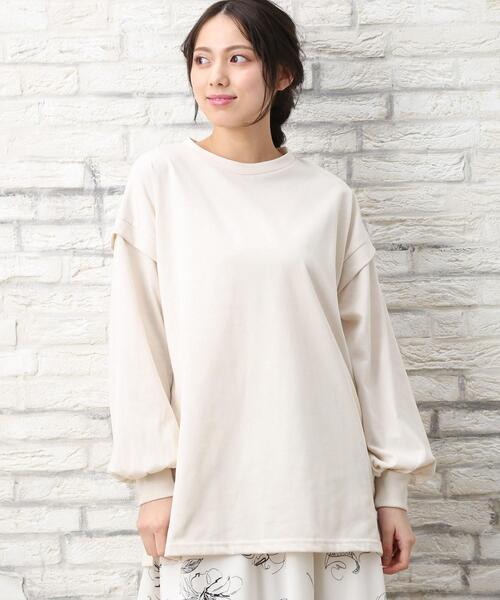 INGNI（イング）の「レイヤーロングTシャツ（Tシャツ/カットソー・レディース・ミント/スミクロ/サンドベージュ/ブルー/オフホワイト・M）」の16枚目の写真