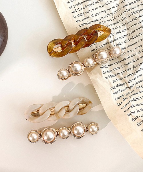 florist(フローリスト)の「【2個セット】クリアべっ甲チェーンヘアクリップ(バレッタ/ヘアクリップ・レディース・その他1/その他2/その他3・FREE)」の4枚目の写真