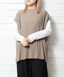 Bling Leads | 【Bl】【Bling leads】プリーツ　オーバーベスト(ベスト)