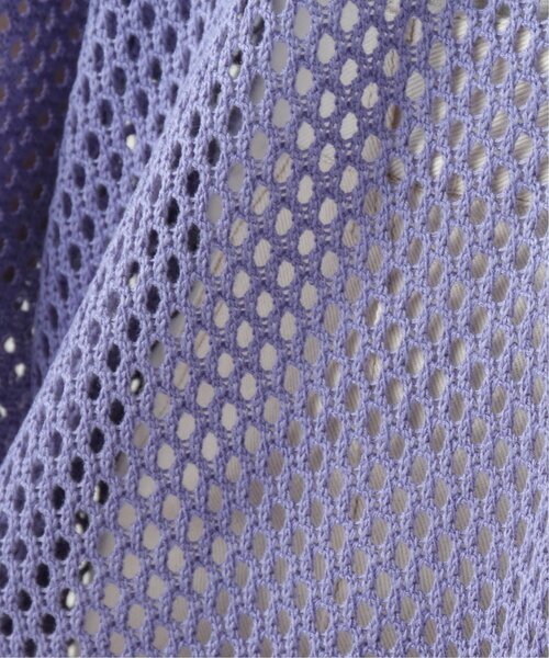 RAY CASSIN（レイカズン）の「メッシュニットVカーディガン（ニット/セーター・レディース・パープル/スミクロ/キナリ・FREE）」の6枚目の写真