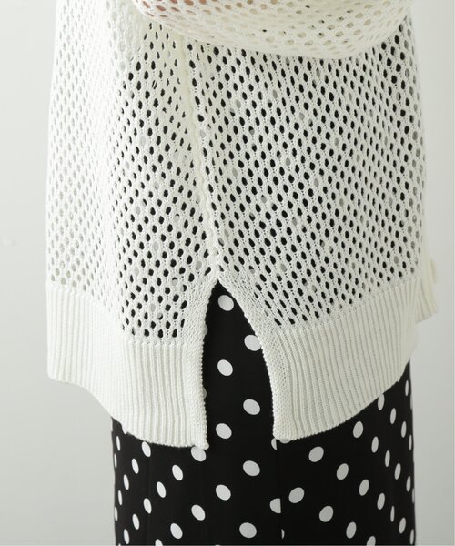 RAY CASSIN（レイカズン）の「メッシュニットVカーディガン（ニット/セーター・レディース・パープル/スミクロ/キナリ・FREE）」の16枚目の写真