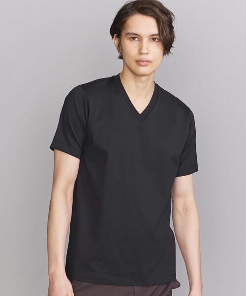 BEAUTY&YOUTH UNITED ARROWS（ビューティーアンドユースユナイテッドアローズ）の「BY ハイゲージ コットン Vネック Tシャツ（Tシャツ/カットソー・メンズ・ホワイト/ライトグレー/ブラック/オリーブ/ライム/その他1・SMALL/MEDIUM/LARGE/X-LARGE）」の7枚目の写真
