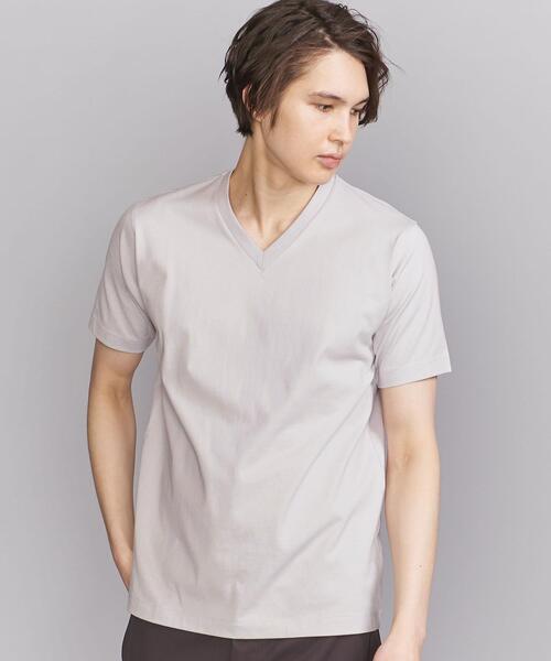 BEAUTY&YOUTH UNITED ARROWS（ビューティーアンドユースユナイテッドアローズ）の「BY ハイゲージ コットン Vネック Tシャツ（Tシャツ/カットソー・メンズ・ホワイト/ライトグレー/ブラック/オリーブ/ライム/その他1・SMALL/MEDIUM/LARGE/X-LARGE）」の13枚目の写真