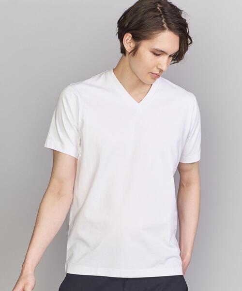 BEAUTY&YOUTH UNITED ARROWS（ビューティーアンドユースユナイテッドアローズ）の「BY ハイゲージ コットン Vネック Tシャツ（Tシャツ/カットソー・メンズ・ホワイト/ライトグレー/ブラック/オリーブ/ライム/その他1・SMALL/MEDIUM/LARGE/X-LARGE）」の8枚目の写真