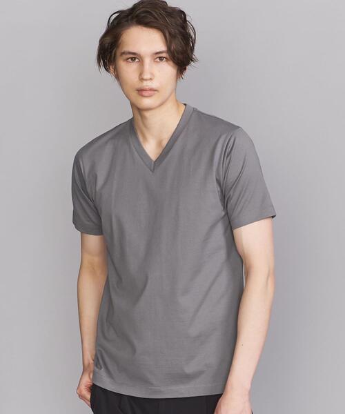 BEAUTY&YOUTH UNITED ARROWS（ビューティーアンドユースユナイテッドアローズ）の「BY ハイゲージ コットン Vネック Tシャツ（Tシャツ/カットソー・メンズ・ホワイト/ライトグレー/ブラック/オリーブ/ライム/その他1・SMALL/MEDIUM/LARGE/X-LARGE）」の11枚目の写真