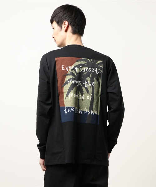 sunny branch（サニーブランチ）の「★Bl★バックプリント長袖Tシャツ クルーネック（Tシャツ/カットソー・レディース・ブラック/グレー/ホワイト/ベージュ・LARGE/MEDIUM）」の6枚目の写真
