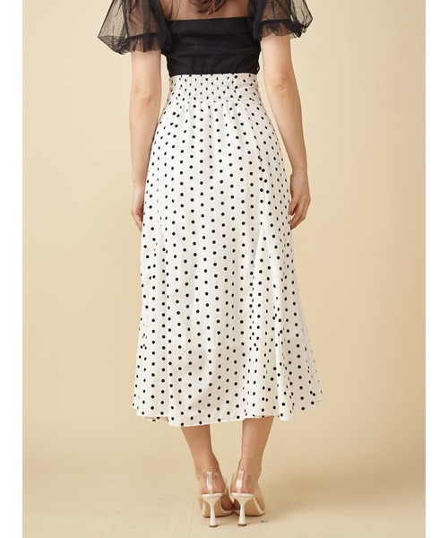 ROYAL PARTY（ロイヤルパーティー）の「ドットフレアスカート（スカート・レディース・ブラック/ホワイト・マルチサイズ）」の17枚目の写真