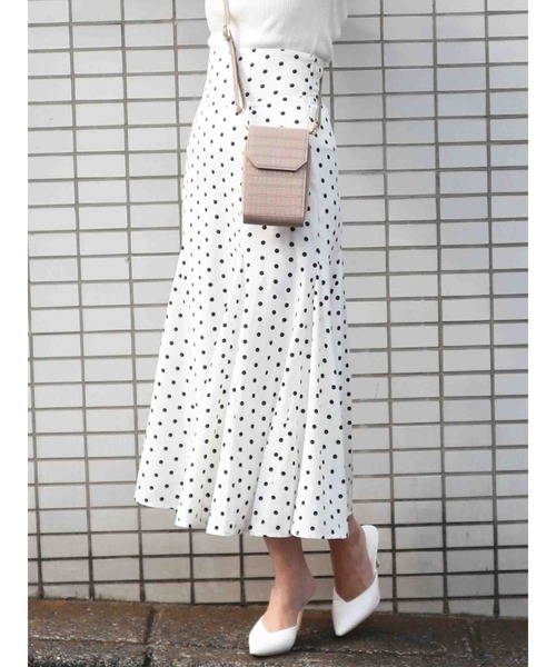 ROYAL PARTY（ロイヤルパーティー）の「ドットフレアスカート（スカート・レディース・ブラック/ホワイト・マルチサイズ）」の15枚目の写真
