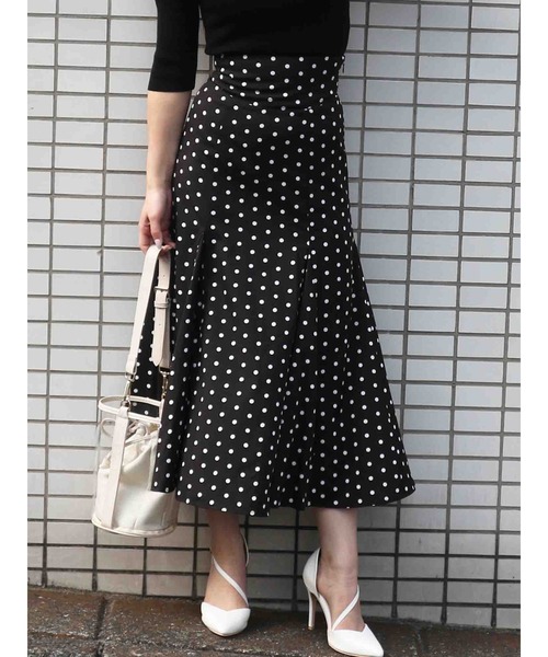 ROYAL PARTY（ロイヤルパーティー）の「ドットフレアスカート（スカート・レディース・ブラック/ホワイト・マルチサイズ）」の18枚目の写真