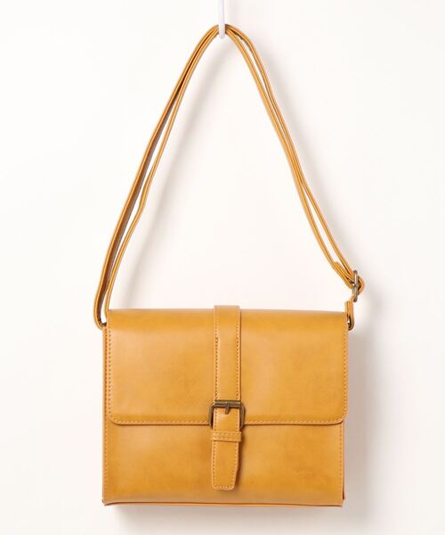ehka sopo（エヘカソポ）の「合皮フラップミニショルダー（ショルダーバッグ・レディース・イエロー/ブラック/ブラウン・ﾌﾘ-）」の3枚目の写真