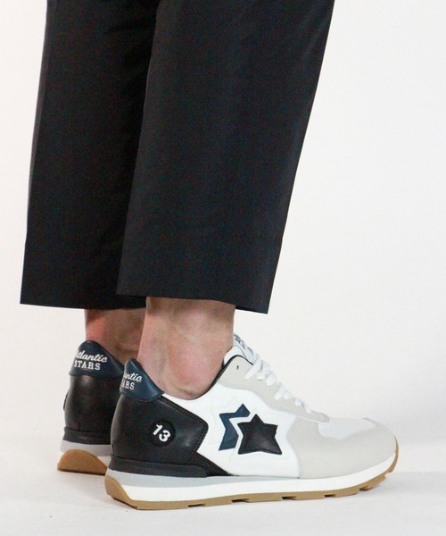 Atlantic STARS（アトランティックスターズ）の「PARKING NUMERO - ANTARES / パーキングヌメロ - アンタレス（スニーカー・メンズ・ベージュ/ネイビー/グレー/レッド/ブラック・44/43/41/42/40/45/39/46）」の4枚目の写真