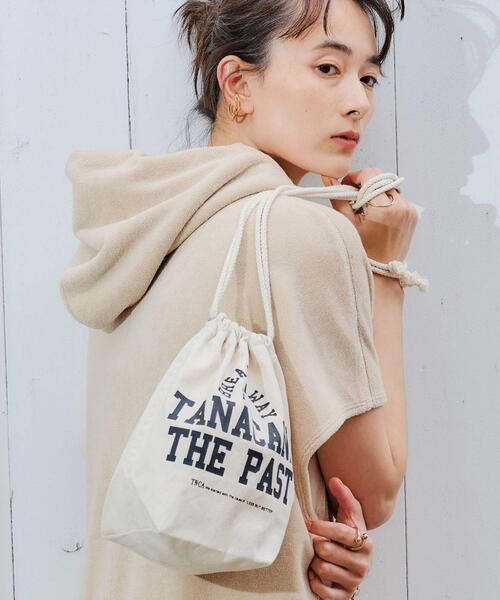 green label relaxing（グリーンレーベルリラクシング）の「[ Tanacana (タナカーナ) ] SC ランドリー ミニ巾着 バッグ（ショルダーバッグ・レディース・ブラウン/ナチュラル・FREE）」の2枚目の写真