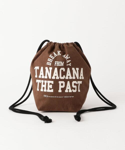 green label relaxing（グリーンレーベルリラクシング）の「[ Tanacana (タナカーナ) ] SC ランドリー ミニ巾着 バッグ（ショルダーバッグ・レディース・ブラウン/ナチュラル・FREE）」の5枚目の写真