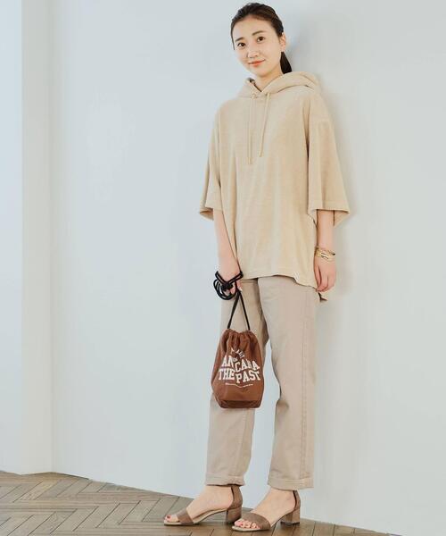 green label relaxing（グリーンレーベルリラクシング）の「[ Tanacana (タナカーナ) ] SC ランドリー ミニ巾着 バッグ（ショルダーバッグ・レディース・ブラウン/ナチュラル・FREE）」の3枚目の写真